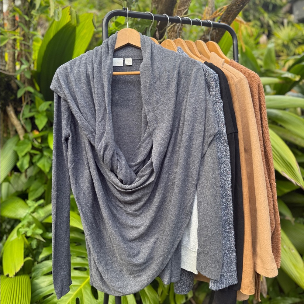 Nordstrom Gray Cowl Neck Sweater (XS)